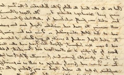 A letter written in cursive handwriting on yellowing paper.